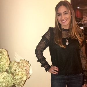 Long sleeve lace top